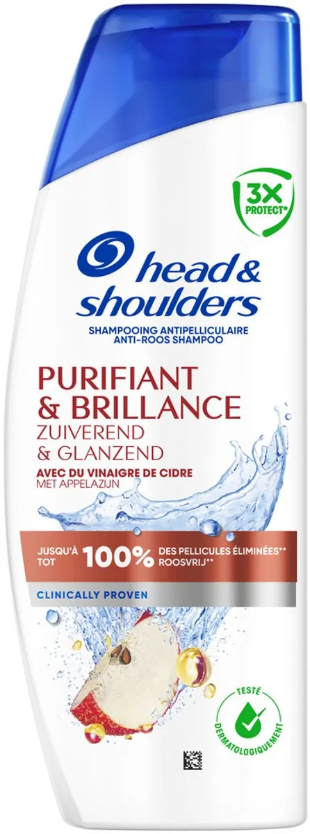 Head & Shoulders Zuiverend & Glanzend Anti-Roos Shampoo - 6x250ml