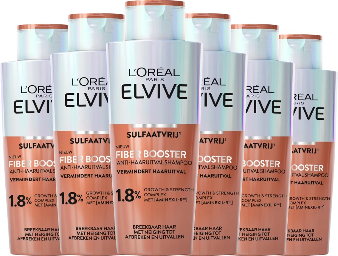 L'Oréal Paris Elvive Fiber Booster Anti-Haaruitval Shampoo 6x200ml