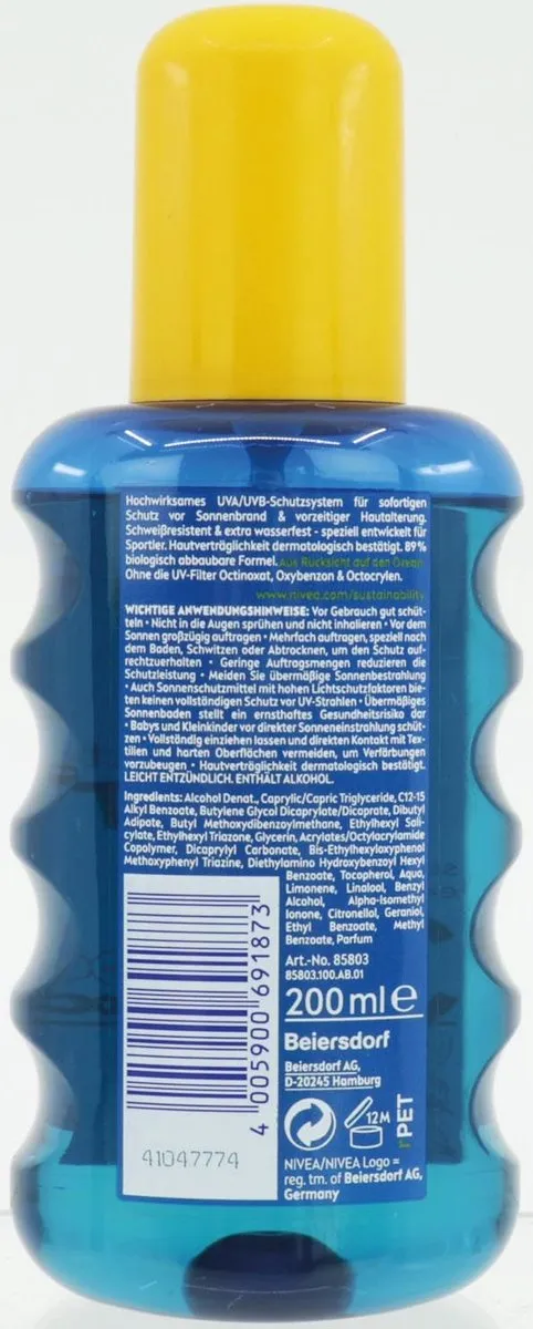NIVEA SUN UV Dry Protect Sport Zonnebrandspray SPF 30 - 3x200ml