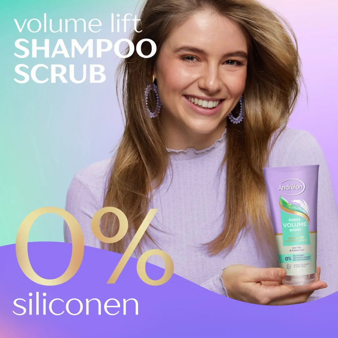 Andrélon Shampoo Scrub Kokos Volume Boost - 6x200ml