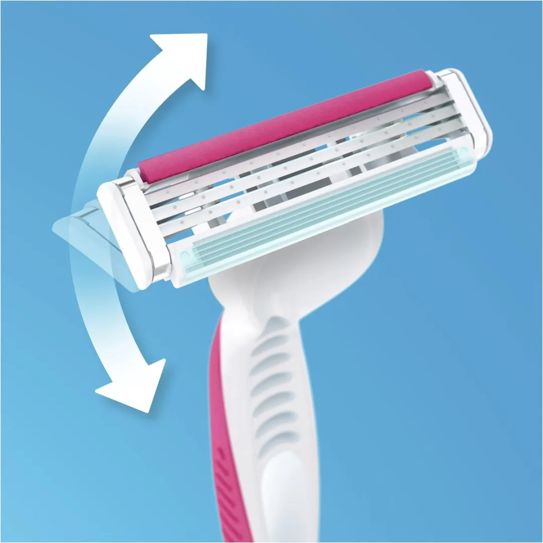 Gillette Venus Wegwerpmesjes 3 Bladen - 4 Stuks - Roze/Paars/Geel