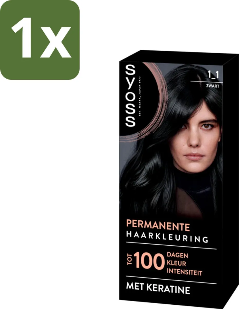 SYOSS Coloration 1-1 Zwart Haarverf 115ml