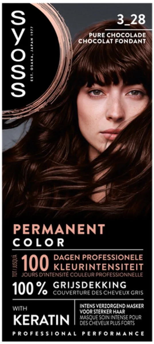 SYOSS Coloration 3-28 Pure Chocolade Haarverf - 5 Stuks