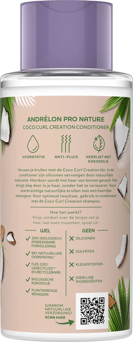 Andrélon Pro Nature Coco Curl Haarconditioner 400ml