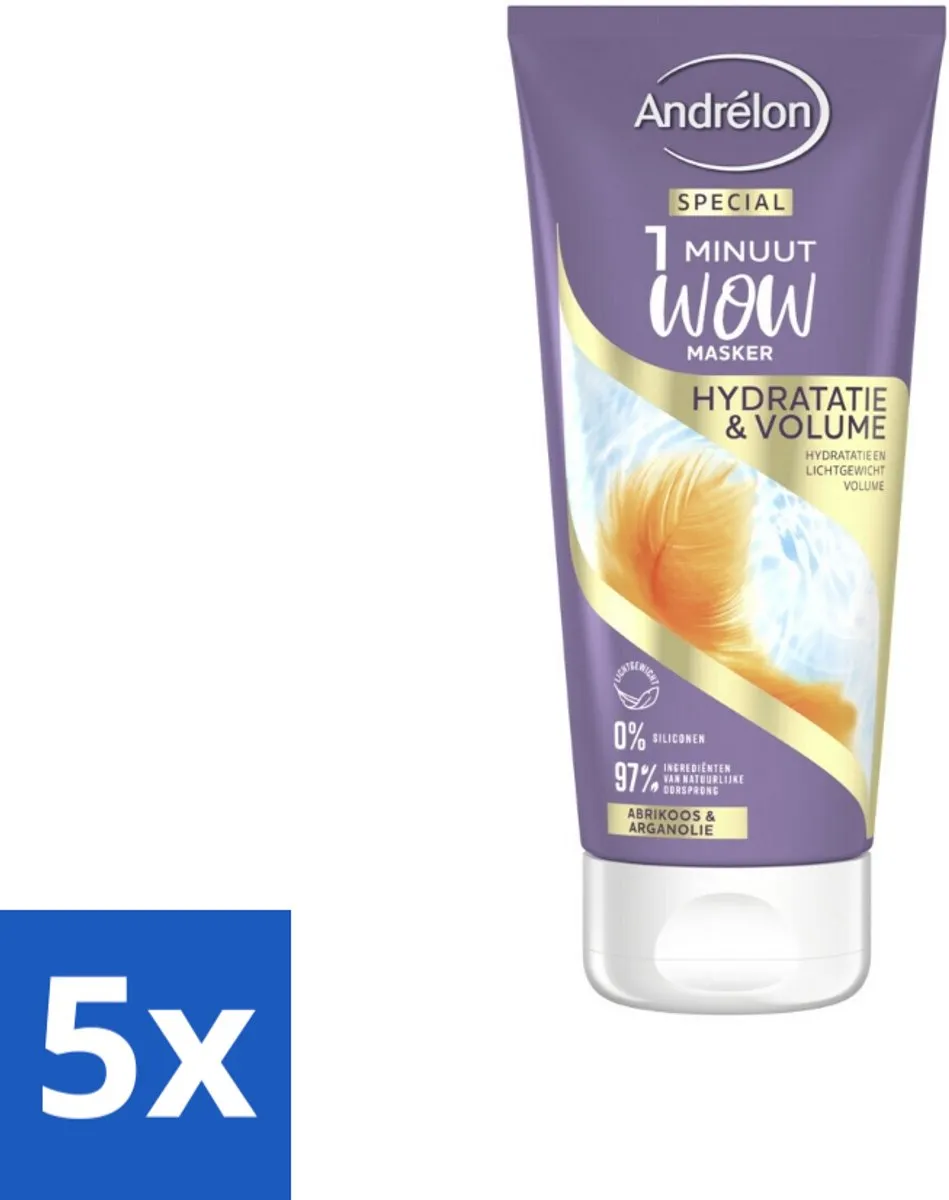 Andrélon WOW 1 Minuut Masker Hydratatie & Volume 180ml