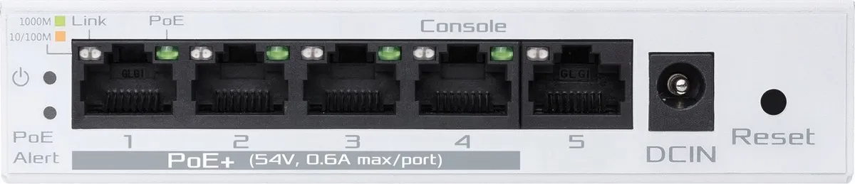 ASUS ExpertWiFi EBP15 Beheerde Switch - 5x PoE+ 60W Wit - afbeelding 6 van 6