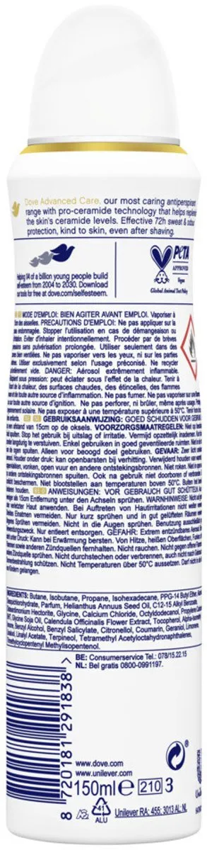 Dove Deodorant Spray Soft Feel 150ml