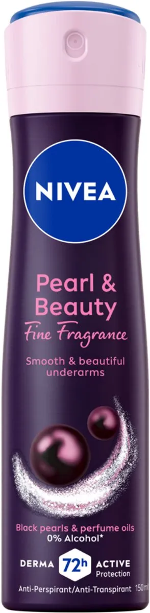 NIVEA Pearl & Beauty Black Anti-Transpirant Spray 6x150ml