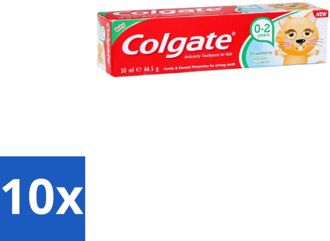Colgate Aardbeismaak Kindertandpasta 50ml - 10 Stuks