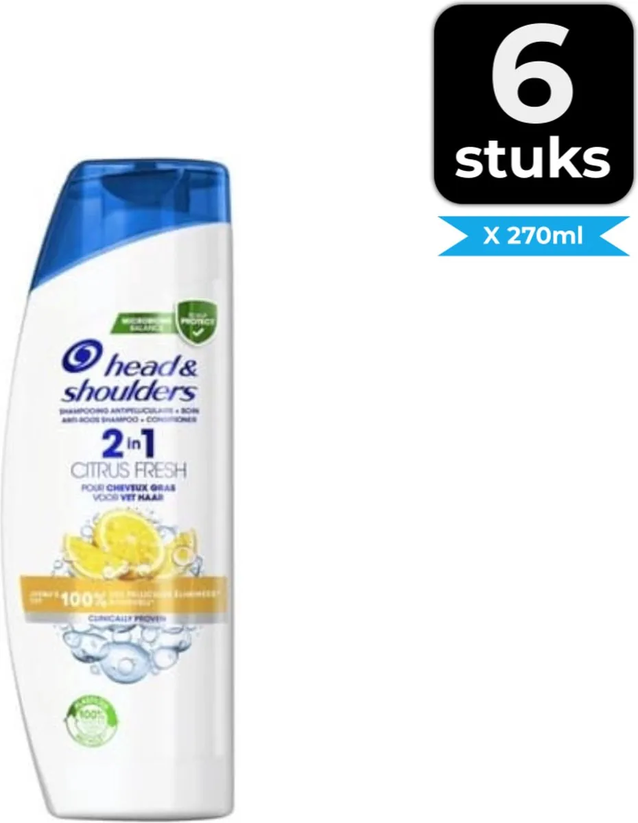 Head & Shoulders Shampoo Citrus Fresh 2in1 - 6x270ml