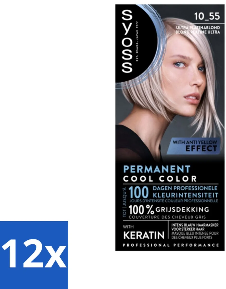 SYOSS Permanent Haarkleuring 10-55 Ultra Platina Blond