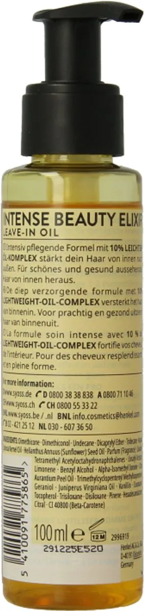 SYOSS Beauty Elixir Haarolie 100ml
