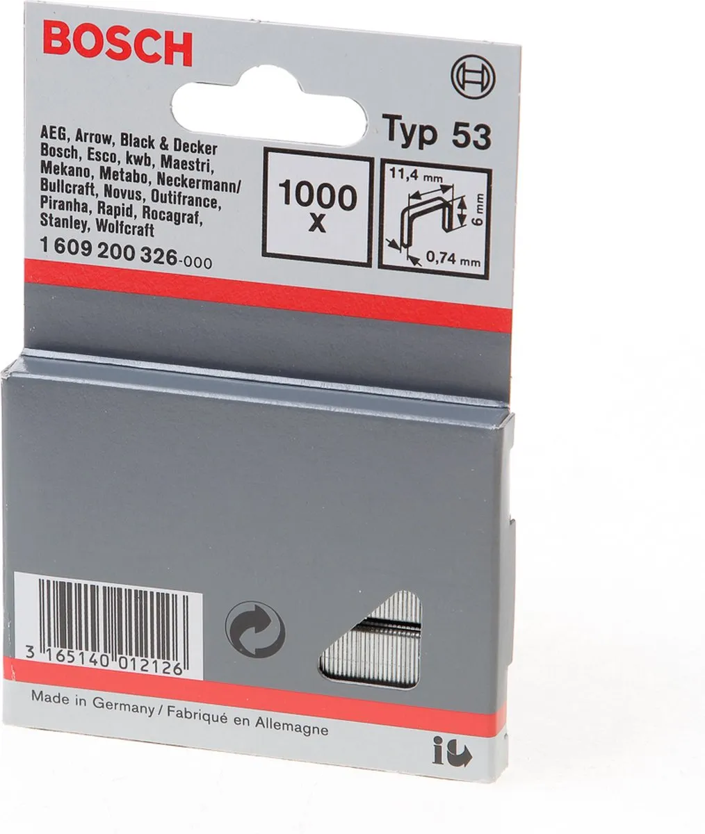 Bosch Professional Type 53 Schroeven 6mm - 1000 Stuks