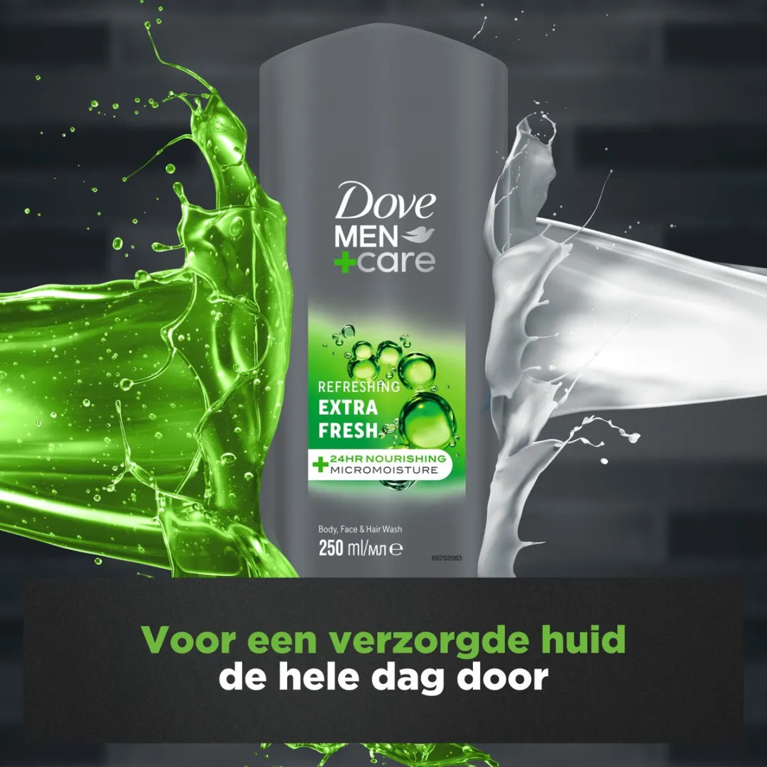 Dove Men+Care 3-in-1 Douchegel Extra Fresh - 6x250ml