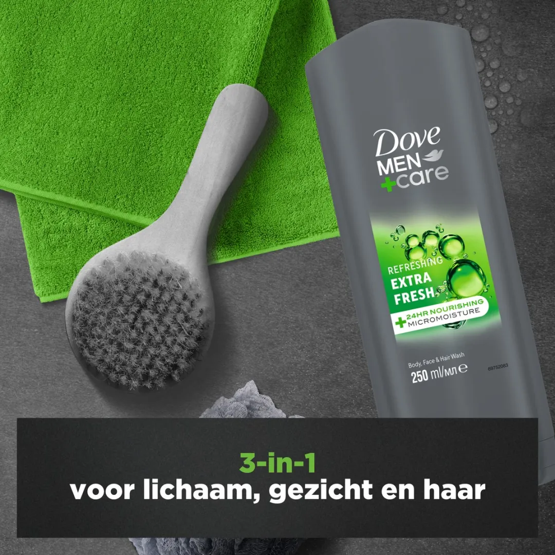 Dove Men+Care 3-in-1 Douchegel Extra Fresh - 6x250ml