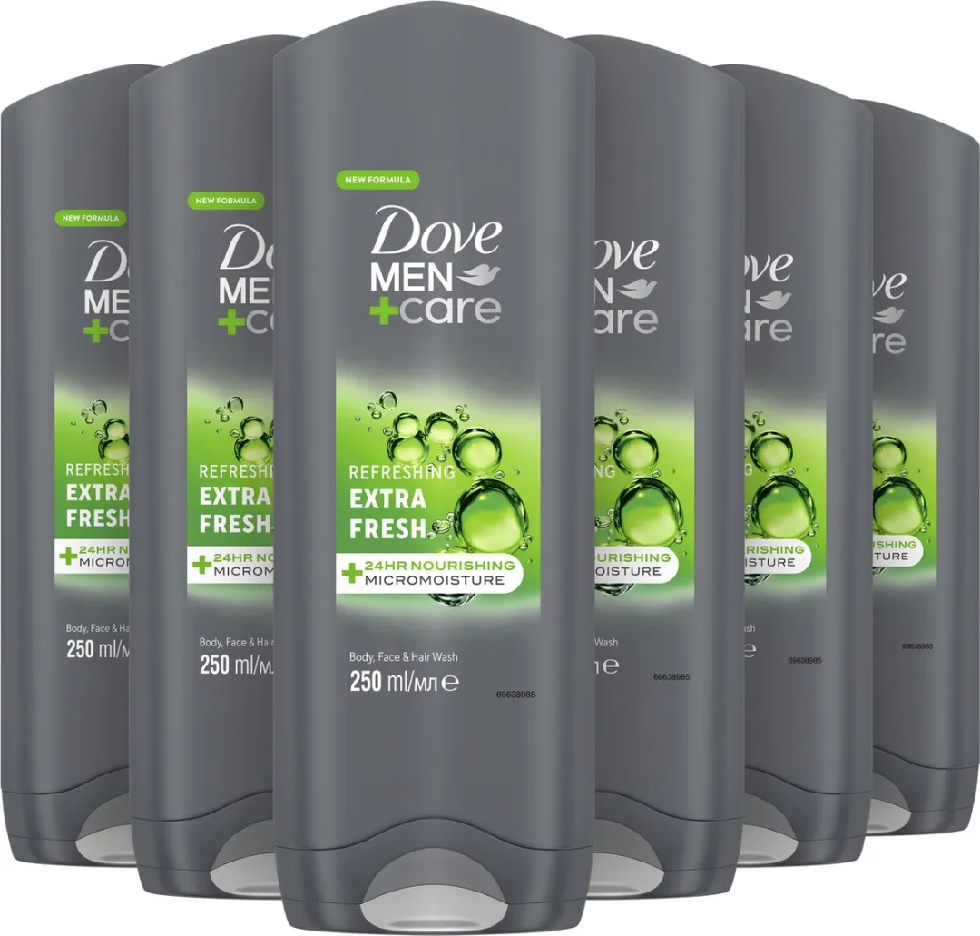 Dove Men+Care 3-in-1 Douchegel Extra Fresh - 6x250ml