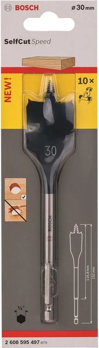 Bosch Speedborenset Self Cut Speed 30x152mm - Hout