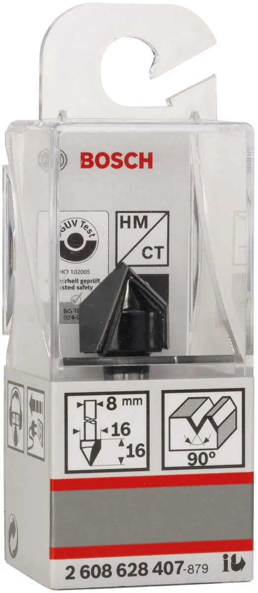 Bosch V-groeffrezen 8mm - D1 16mm L16mm G45°