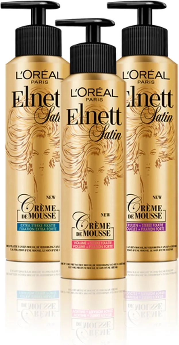 L'Oréal Paris Elnett Crème de Mousse Volume 200ml - 6 Stuks