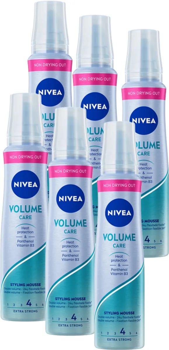 NIVEA Volume Care Styling Mousse 6x150ml