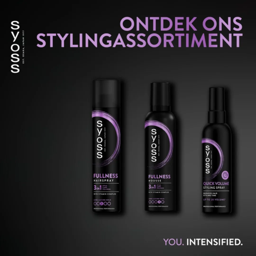 Syoss Fullness Haarmousse 750ml - 3 Stuks