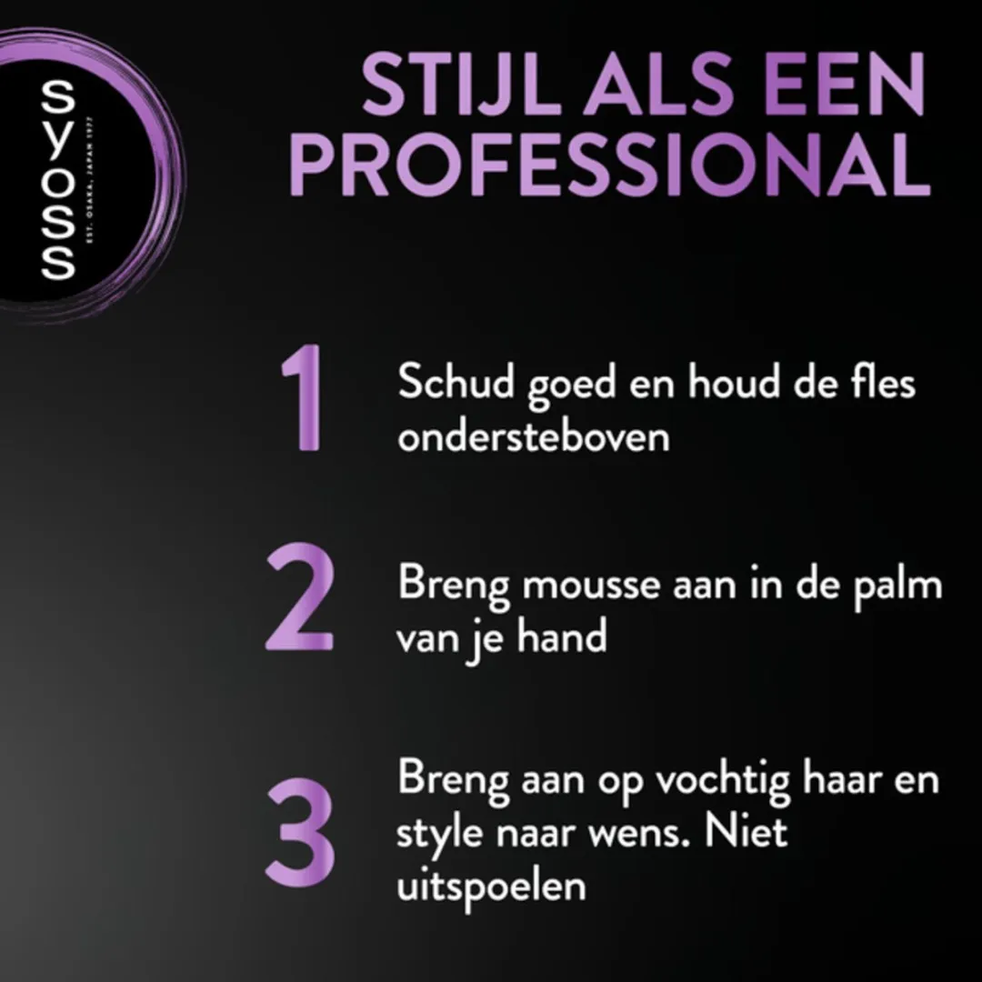 Syoss Fullness Haarmousse 750ml - 3 Stuks