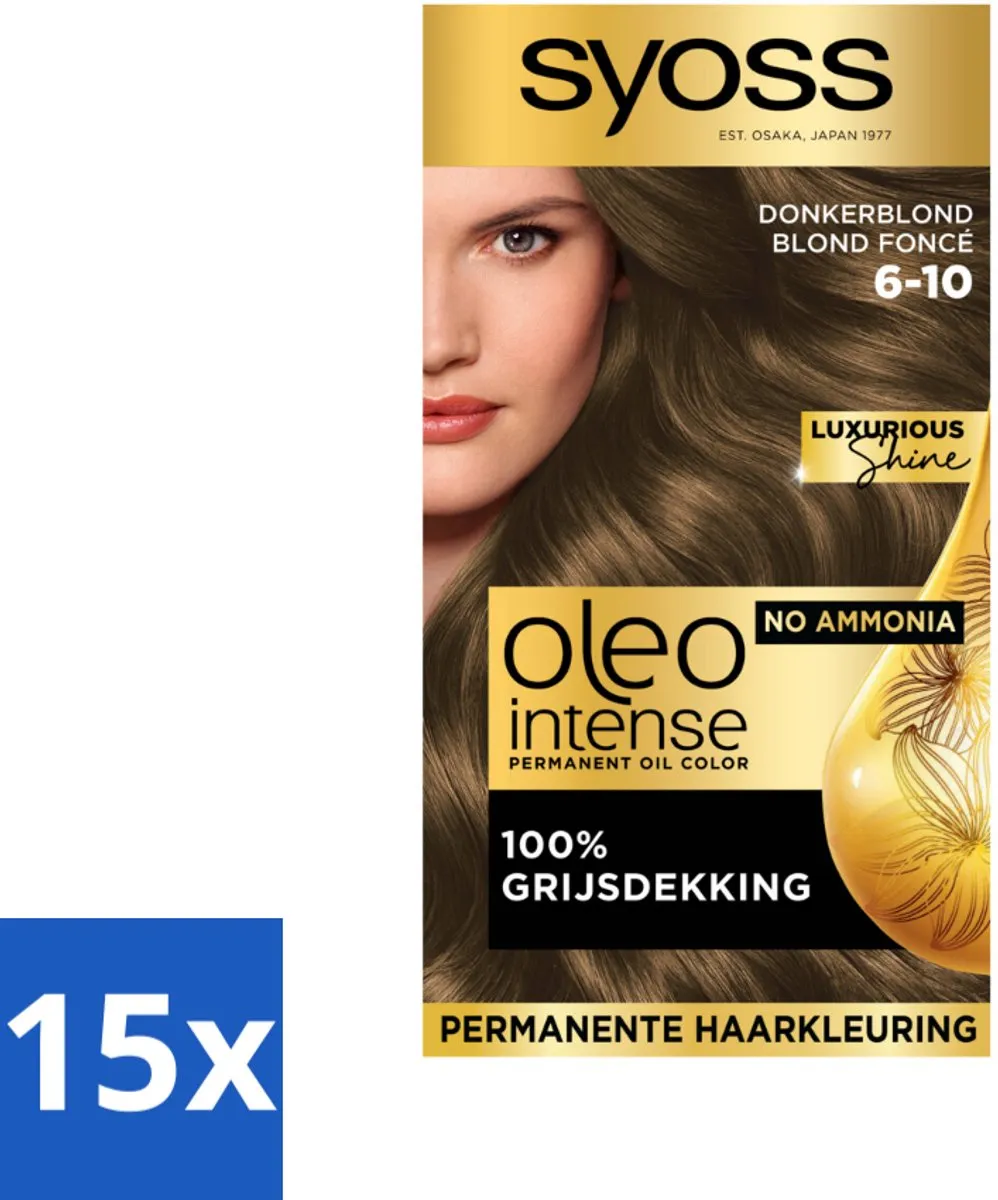 SYOSS Oleo Intense Haarverf 6-10 Donkerblond - 15 Stuks
