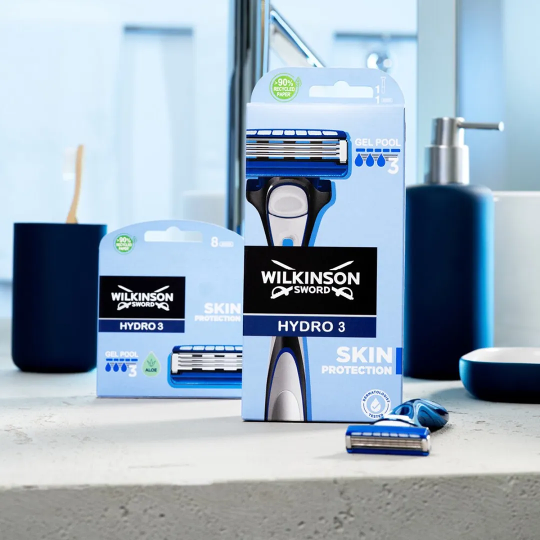 Wilkinson Sword Hydro 3 Navulmesjes Blauw - 4 Stuks - afbeelding 6 van 6