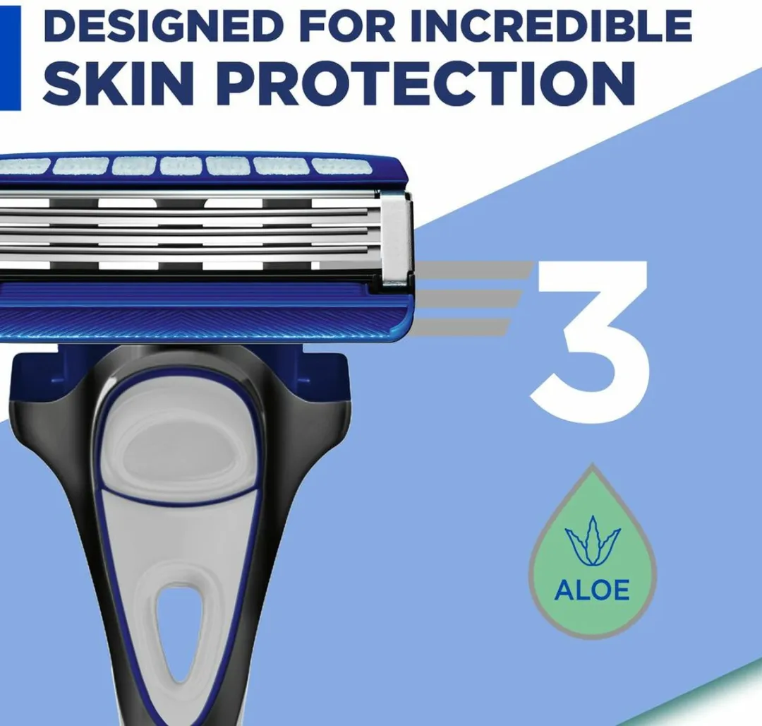 Wilkinson Sword Hydro 3 Navulmesjes Blauw - 4 Stuks