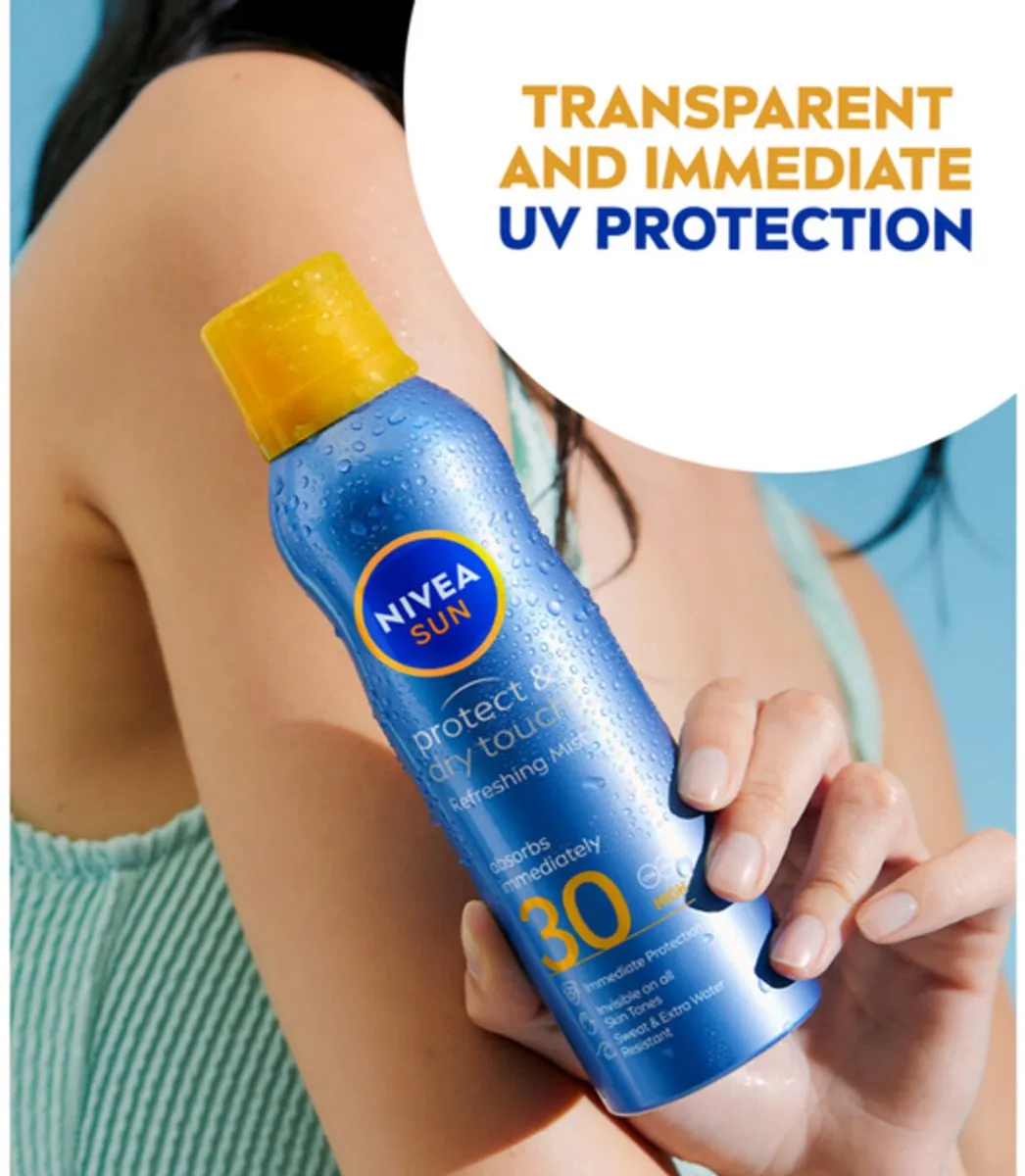 NIVEA Sun Protect & Dry Touch SPF 30 Vernevelende Spray - 3x200ml