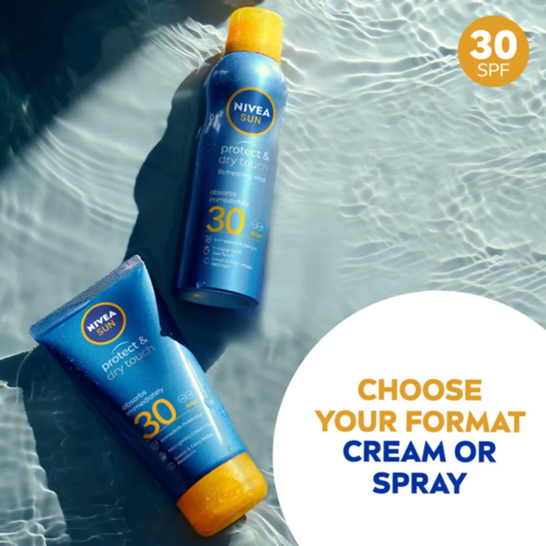 NIVEA Sun Protect & Dry Touch SPF 30 Vernevelende Spray - 3x200ml