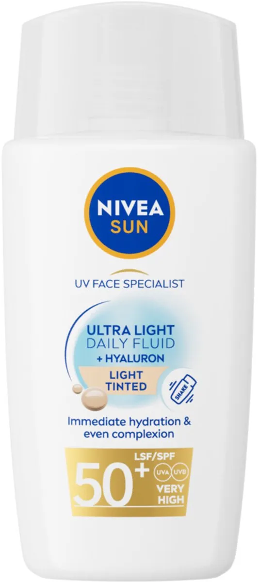 NIVEA SUN UV Face Light Daily Fluid SPF 50+ - 40ml - afbeelding 6 van 6