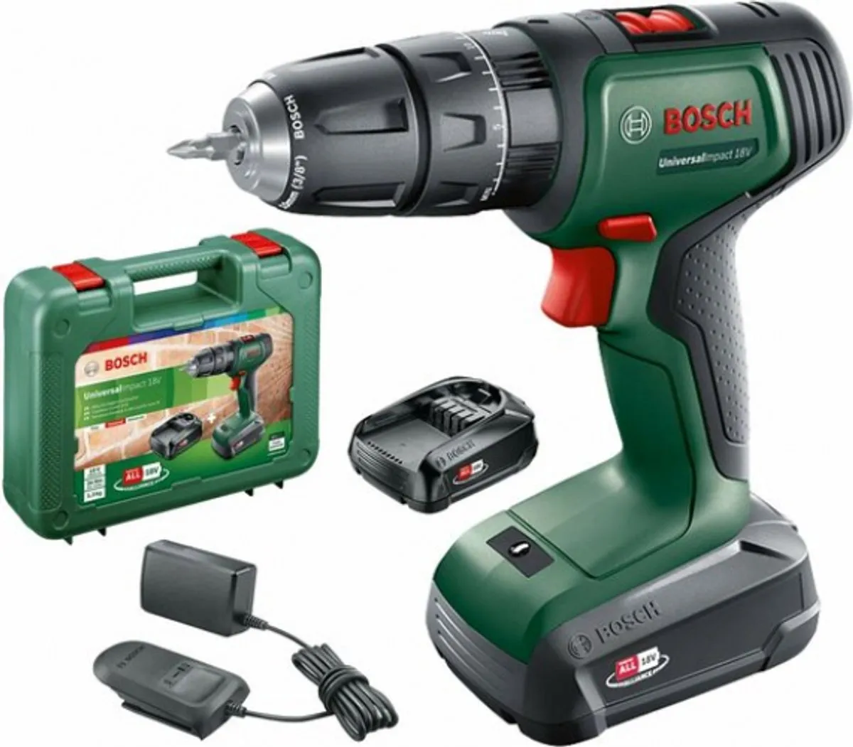 Bosch UniversalImpact 18 Accuboormachine - 2x 18V 1.5Ah
