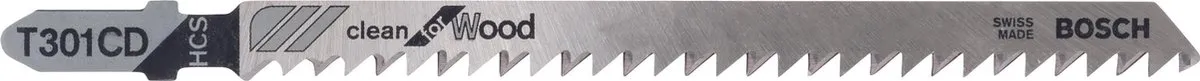 Bosch T 301 CD Clean Decoupeerzaagbladen Hout - 3 Stuks - afbeelding 6 van 6