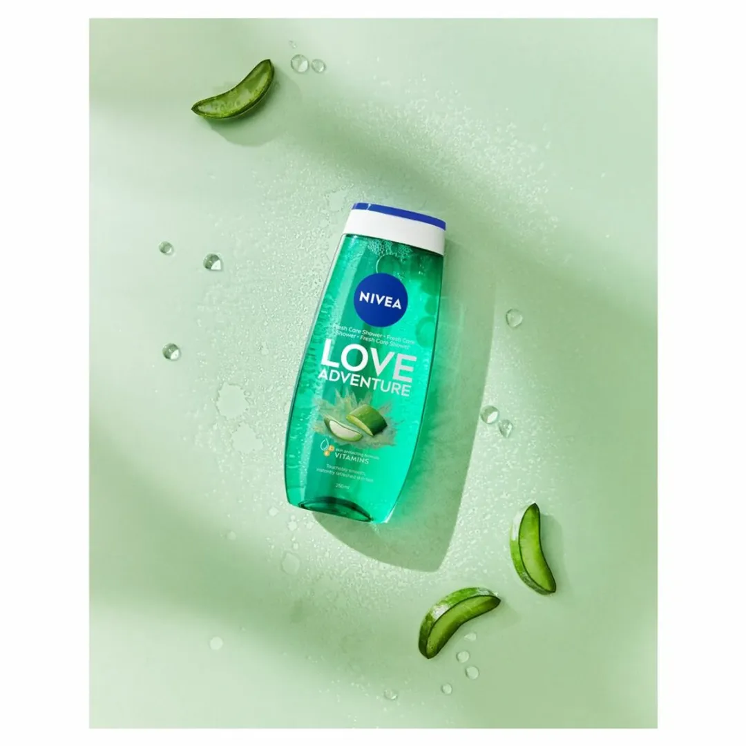 NIVEA Love Nature Douchegel 250ml - 5 Stuks