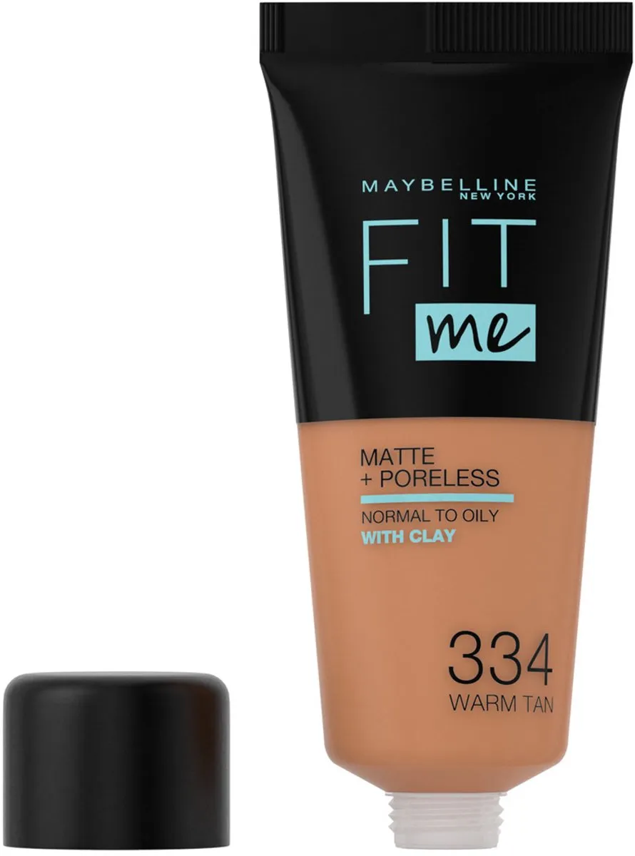 Maybelline Fit Me Matte + Poreless Foundation 334 Warm Tan - 30ml - afbeelding 6 van 6