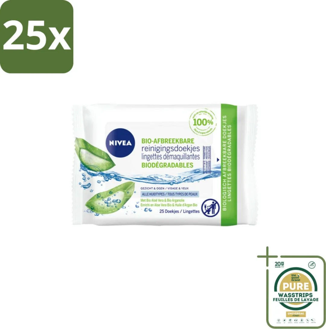 NIVEA Bio Aloe Vera Reinigingsdoekjes 625 Stuks