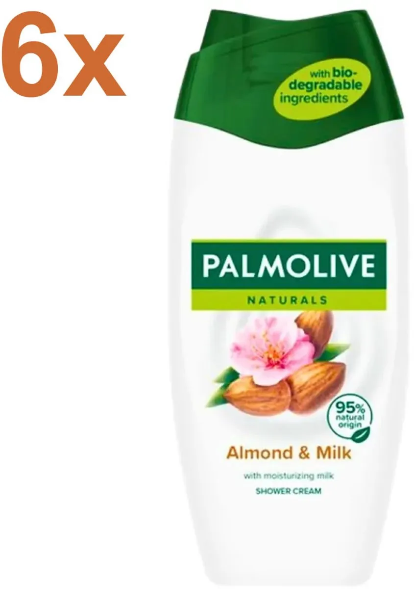 Palmolive Naturals Douchecrème Amandel & Melk 6x500ml
