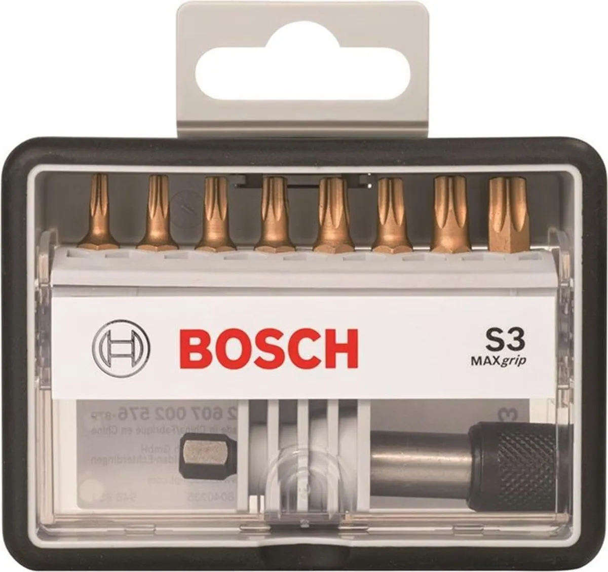Bosch Robust Line Max Grip 25mm 8+1-delig Bitset - Metaal