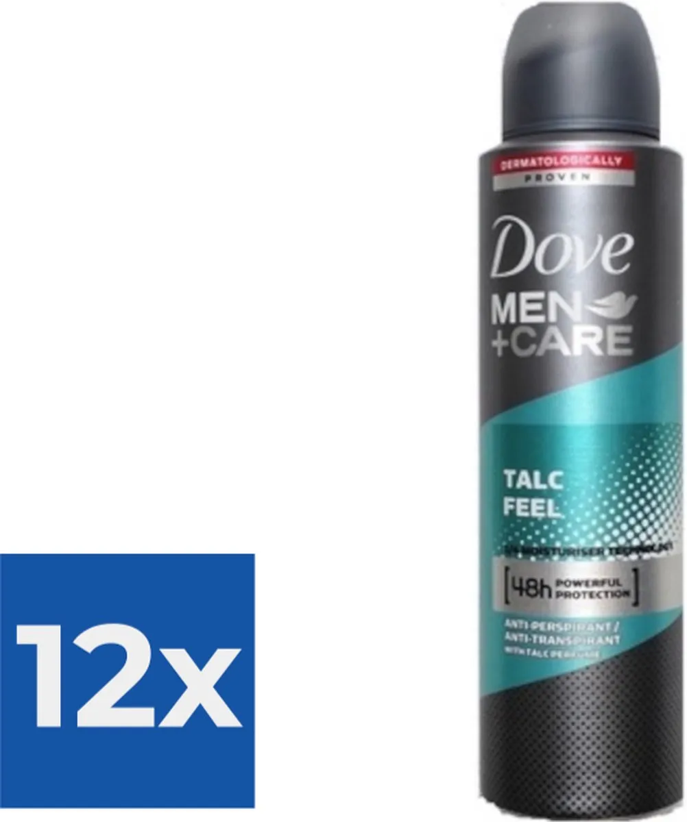 Dove Men+Care Deospray Talc Feel 150ml - 12 Stuks