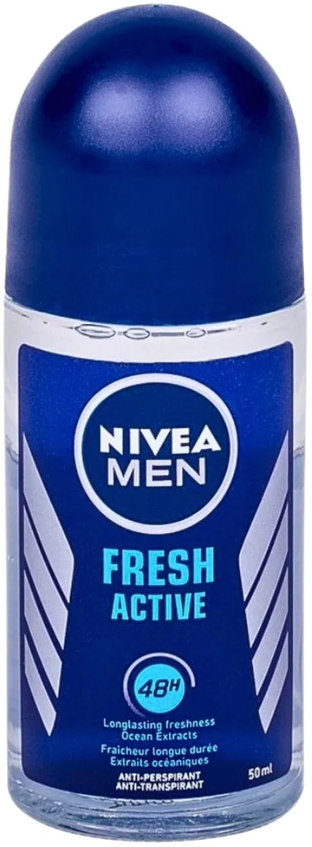 NIVEA Fresh Active Roll-On Antiperspirant 50ml - 3 Stuks