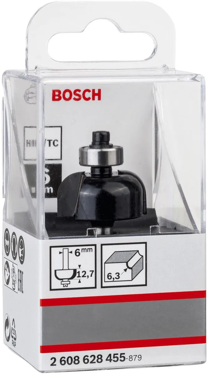 Bosch Halfronde Frees Kogellager 25.4x6.3mm - 6mm - Hout
