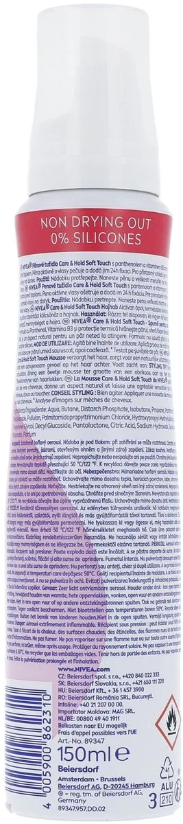 NIVEA Haarmousse Care & Hold Soft Touch 250ml