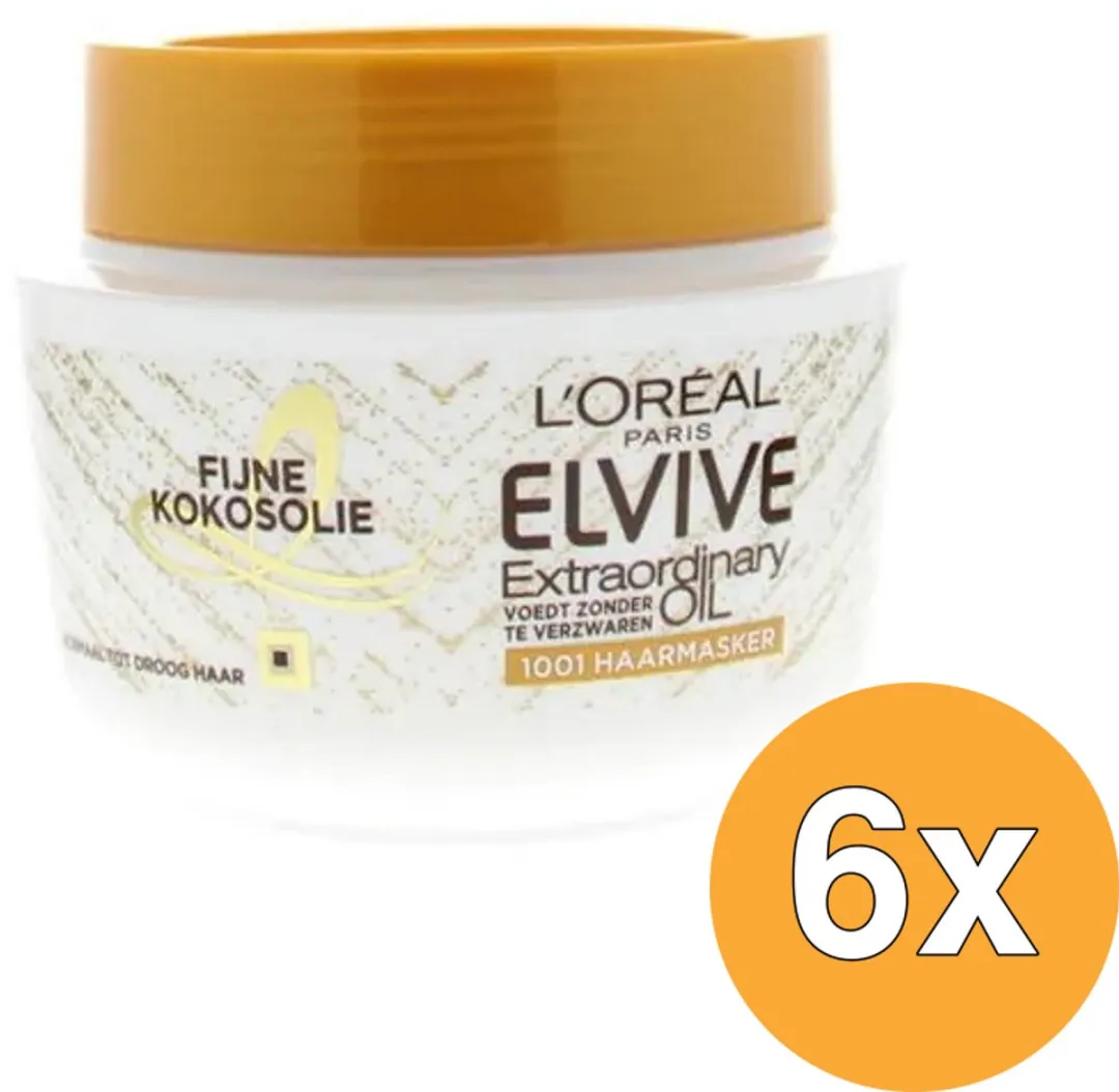 L'Oréal Paris Elvive Extraordinary Oil Haarmasker Kokosolie 6x300ml
