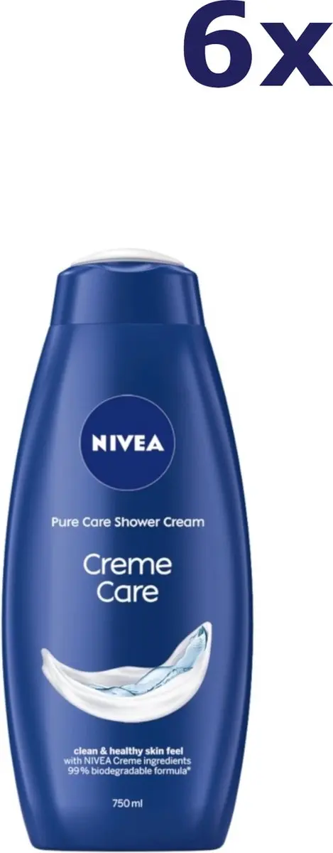NIVEA Bath Douchecrème 750ml - 6 Stuks