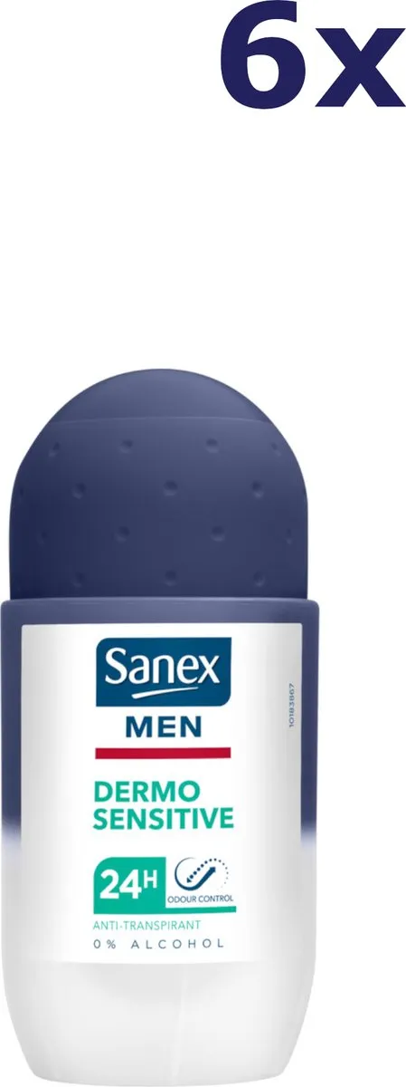 Sanex Men Dermo Sensitive Deodorant Roller - 300ml (6x50ml)