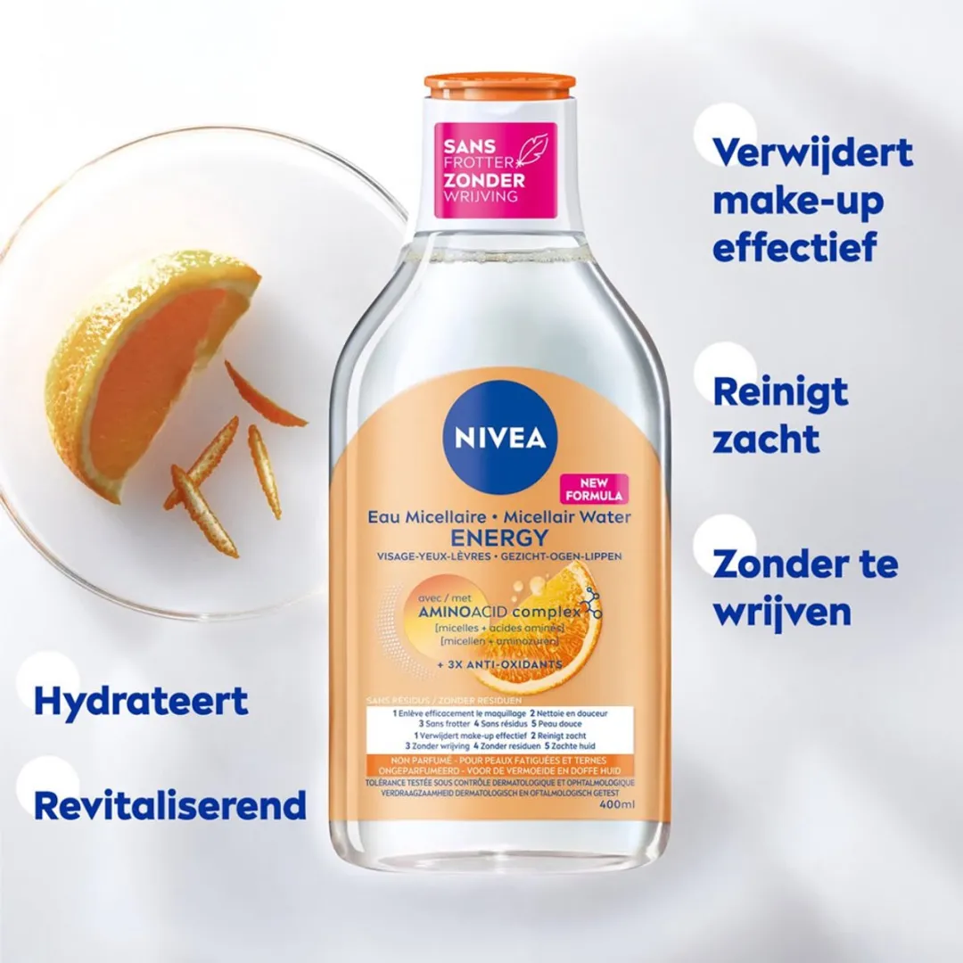 NIVEA Micellair Water Energy Gezichtsreiniger 2000ml - 5x400ml