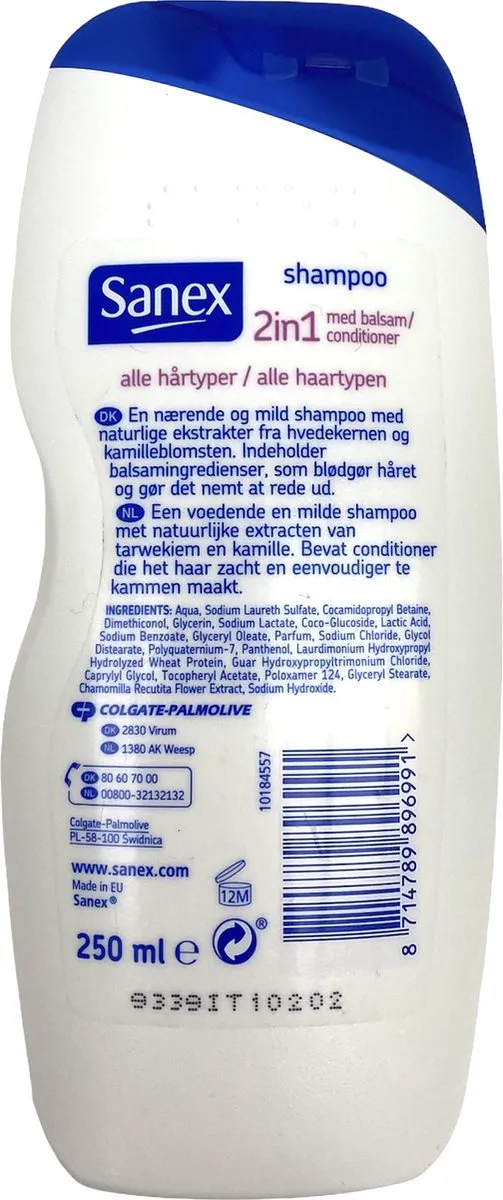 Sanex Shampoo 2-in-1 350ml - afbeelding 3 van 5