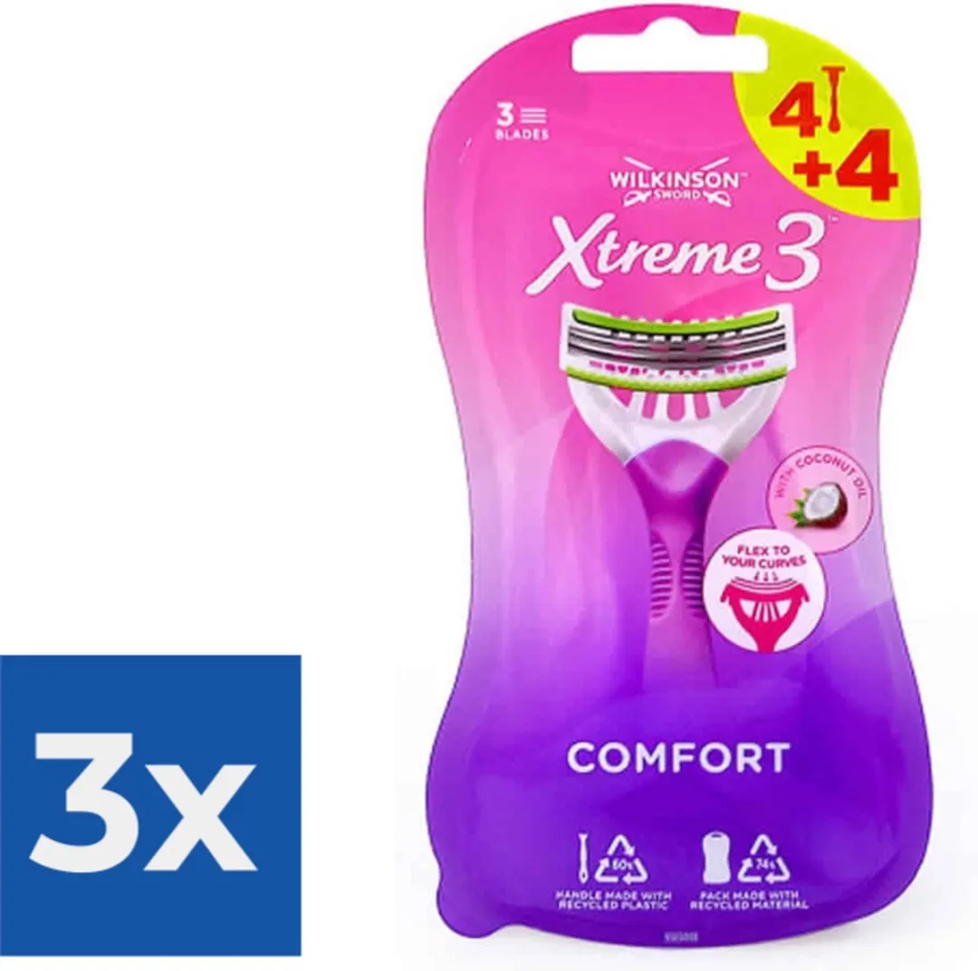 Wilkinson Sword Xtreme3 Beauty Comfort Wegwerpscheermesjes 8 Stuks