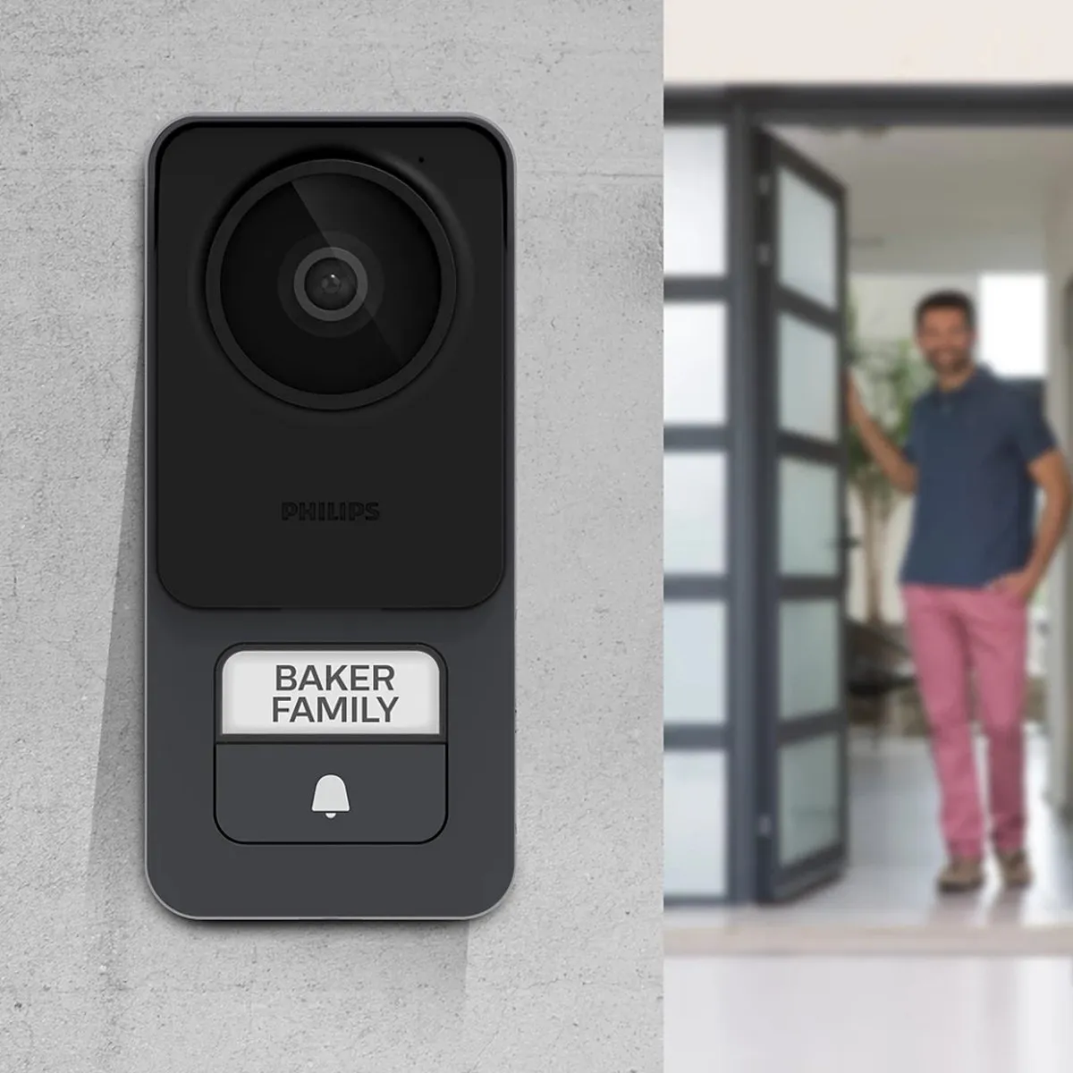 Philips WelcomeEye Connect 3 WiFi Deurbel - 3K Camera - Zwart